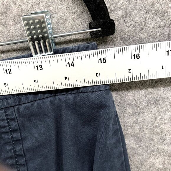 VTG Banana Republic Button Front Khaki Skirt Size 4 Navy Blue Pencil Straight - Picture 5 of 8